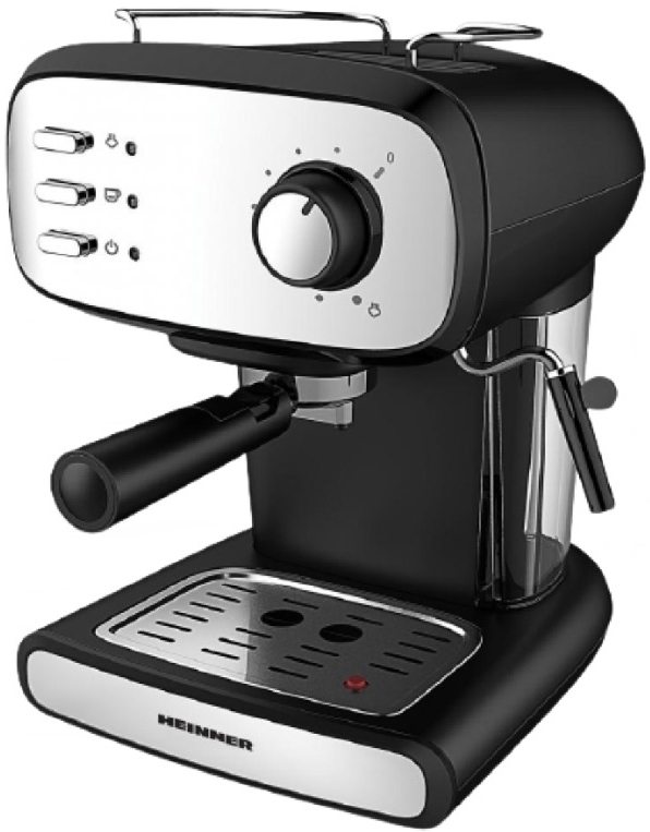 Cafetiera Heinner HEM-1100BKX / 1.2 l / Manuala / Macinata photo 1 Cafetiera Heinner HEM-1100BKX / 1.2 l / Manuala / Macinata photo 1