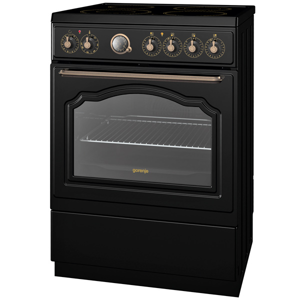 Газовая плита Gorenje K67CLB / 4 конфорок / 60 см / Черный photo 1 Газовая плита Gorenje K67CLB / 4 конфорок / 60 см / Черный photo 1