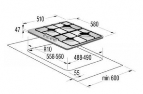 Встраиваемая  газовая панель Gorenje GW66CLI thumbnav 2