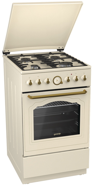 Газовая плита Gorenje K52CLI / 4 конфорок / 50 см / Бежевый photo 4