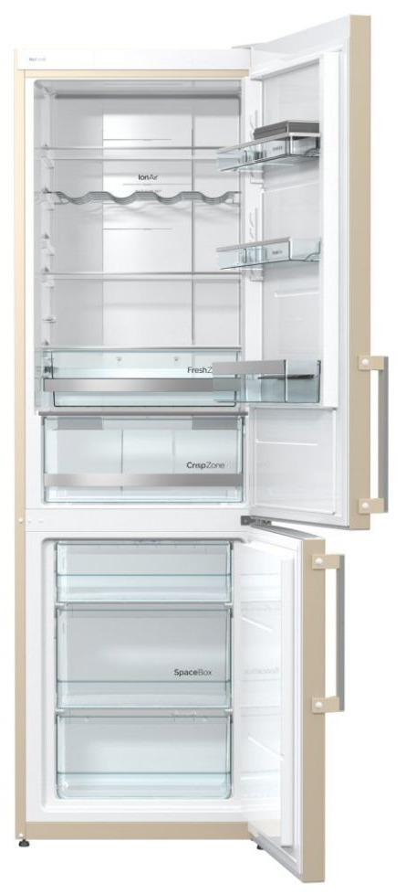 Frigider cu doua usi Gorenje NRK6192MC / 306 l / 185 cm / A++ / Bej photo 2