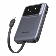 Внешний аккумулятор Ugreen 10000mAh 30W Uno Series Cables Type-C Space Gray thumbnav 1