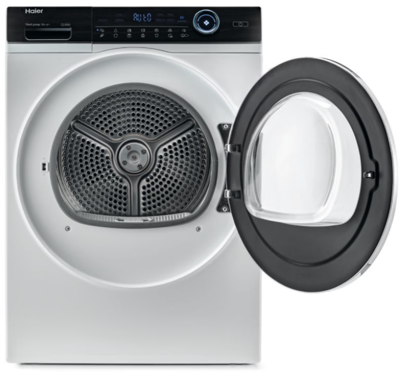 Masina de uscat rufe Haier HD100-A2979N-S / 10 kg / A+++ / Alb cu negru photo 2