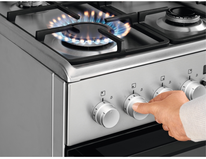 Газовая плита Electrolux EKK52950OX / 4 конфорок / 50 см / Нержавеющая сталь photo 7