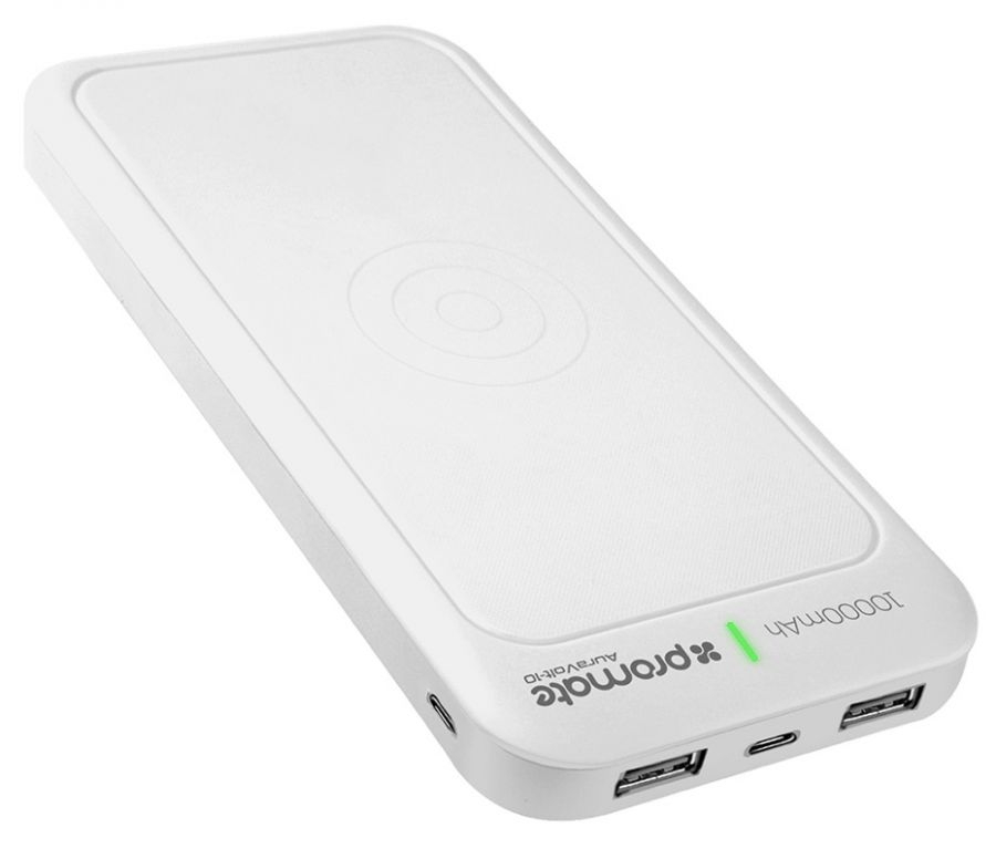 Acumulator extern Promate 10 AuraVolt-10 White photo 1