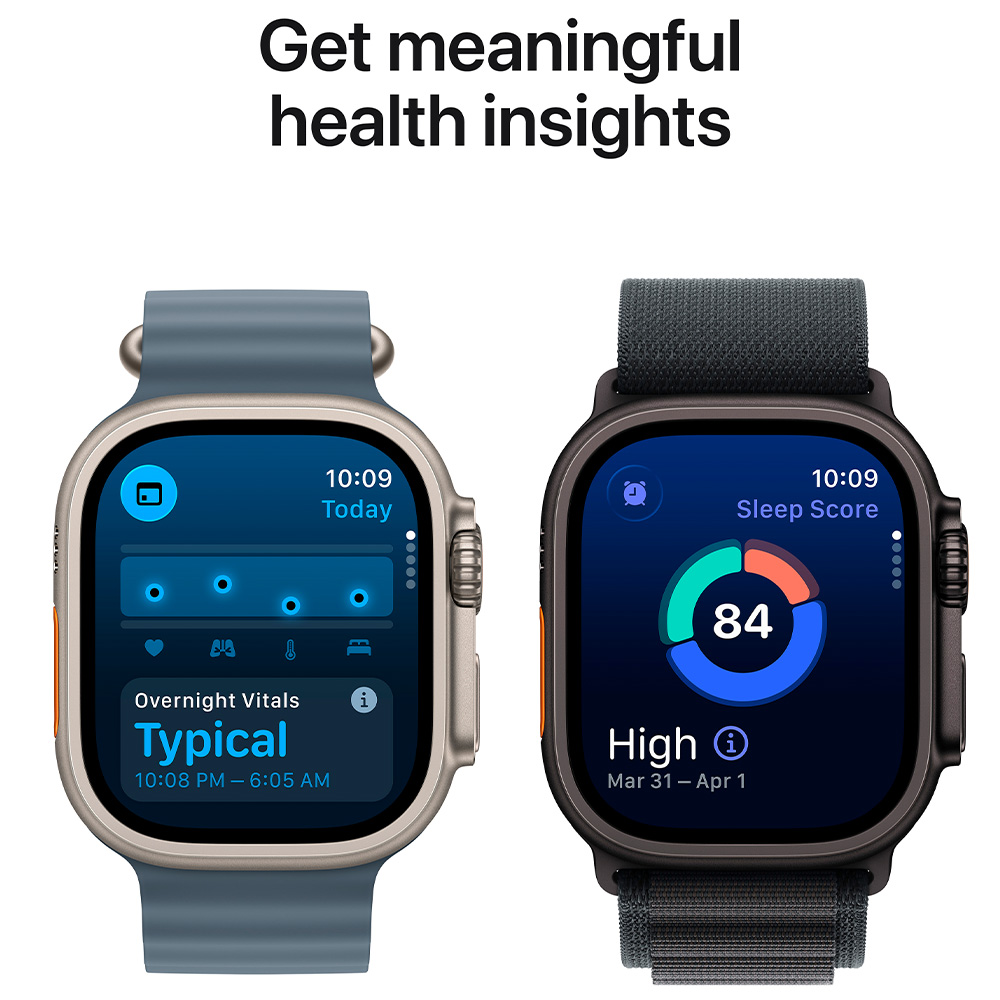 Ceas inteligent Apple Watch Ultra 3 GPS + Cellular 49mm Natural Titanium Case with Light Blue Alpine Loop - Medium photo 6
