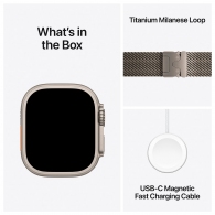 Ceas inteligent Apple Watch Ultra 3 GPS + Cellular 49mm Natural Titanium Case with Light Blue Alpine Loop - Medium thumbnav 7