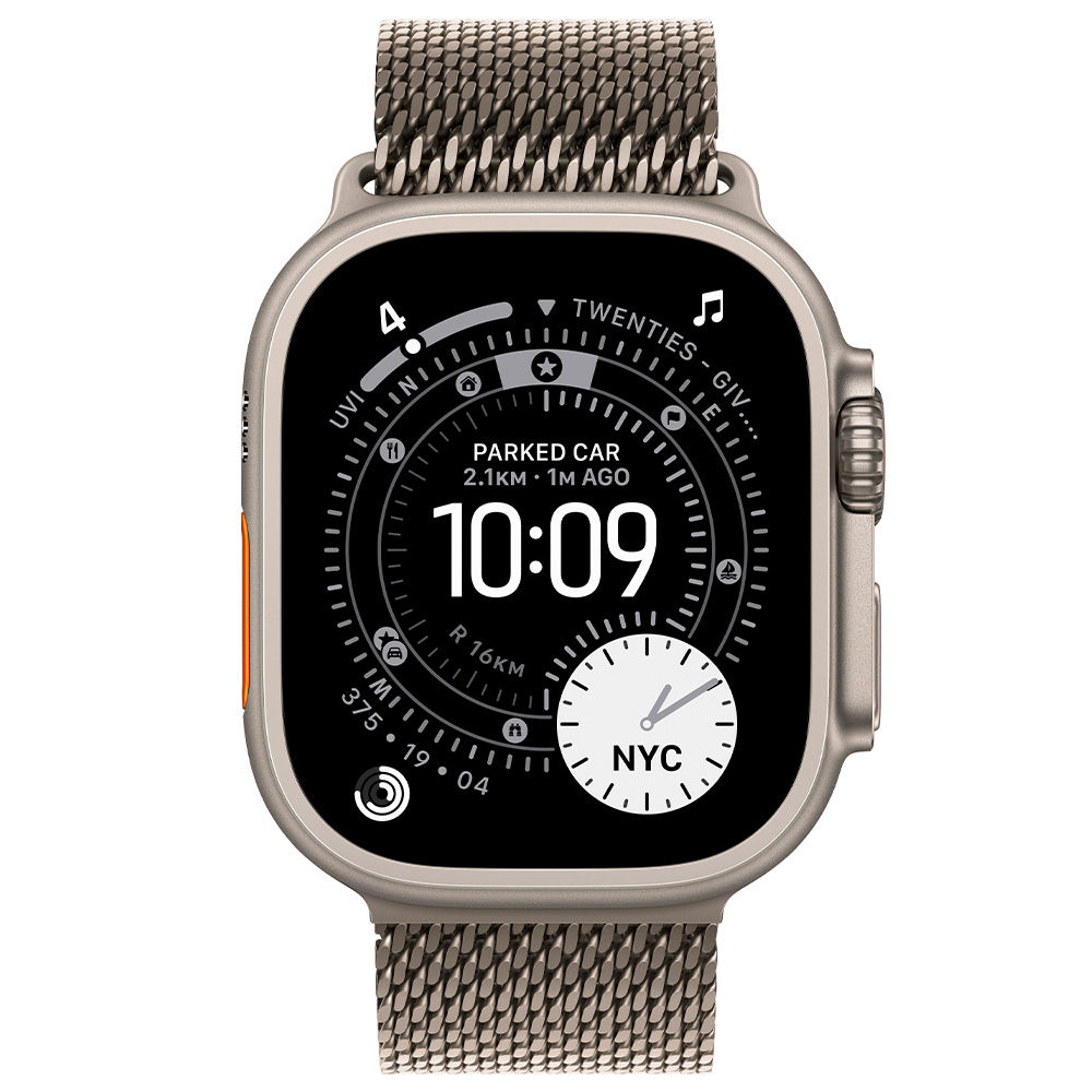 Ceas inteligent Apple Watch Ultra 3 GPS + Cellular 49mm Natural Titanium Case with Natural Titanium Milanese Loop - Medium photo 2