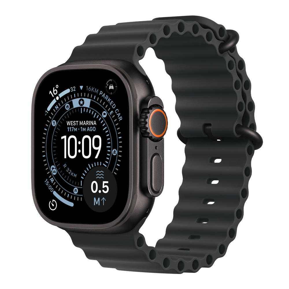 Ceas inteligent Apple Ultra 3 GPS + Cellular 49mm Black Titanium Case with Black Ocean Band photo 1 Ceas inteligent Apple Ultra 3 GPS + Cellular 49mm Black Titanium Case with Black Ocean Band photo 1