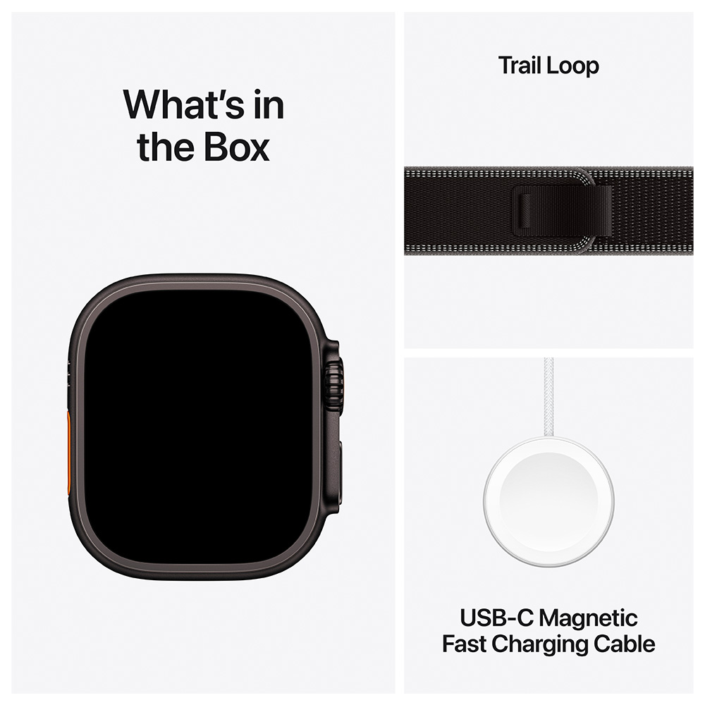 Ceas inteligent Apple Watch Ultra 3 GPS + Cellular 49mm Black Titanium Case with Black/Charcoal Trail Loop - S/M photo 7