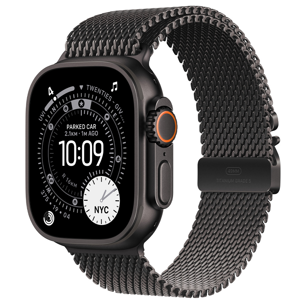 Ceas inteligent Apple Watch Ultra 3 GPS + Cellular 49mm Black Titanium Case with Black Titanium Milanese Loop - Large photo 1