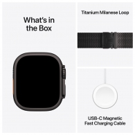 Ceas inteligent Apple Watch Ultra 3 GPS + Cellular 49mm Black Titanium Case with Black Titanium Milanese Loop - Large thumbnav 7