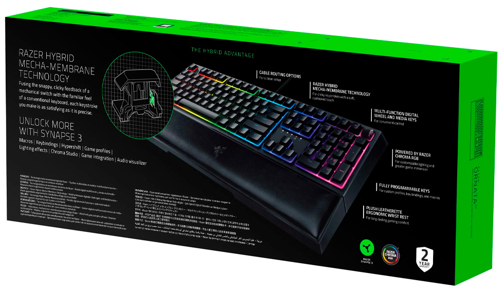 Клавиатура проводная  Razer Ornata V2, RZ0303380700R3R1 / Мембранная photo 9