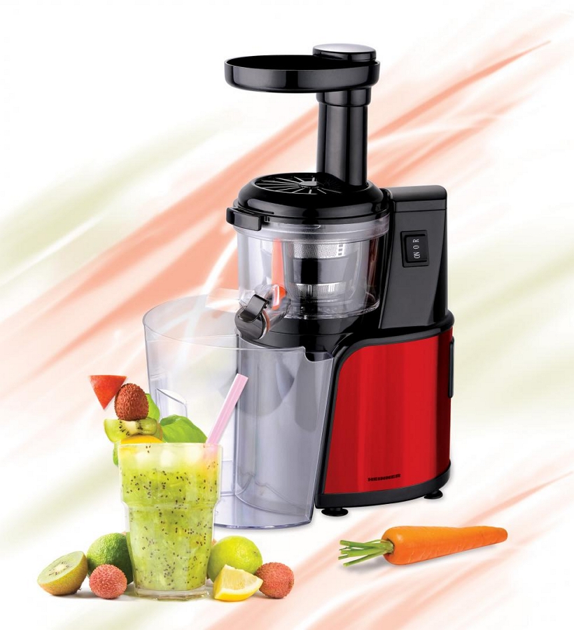 Storcator cu cilindru rotativ Heinner HSJ-600RD, 0.4 l, 150 W, 1 trepte viteza, Rosu photo 2