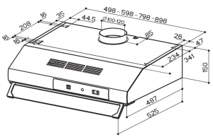 Вытяжка плоская Faber 741WA60base thumbnav 2