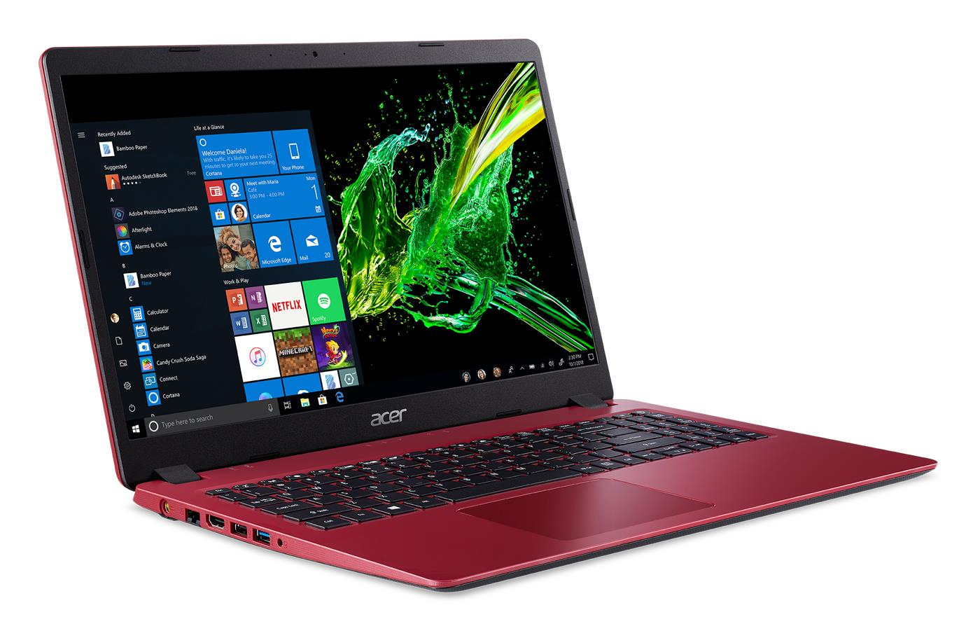 Laptop Acer Personal Aspire 3 Aspire A315-54-38SE 15.6” / 4 GB / 128 GB / Core i3 / UHD Graphics 620 / Rosu photo 2