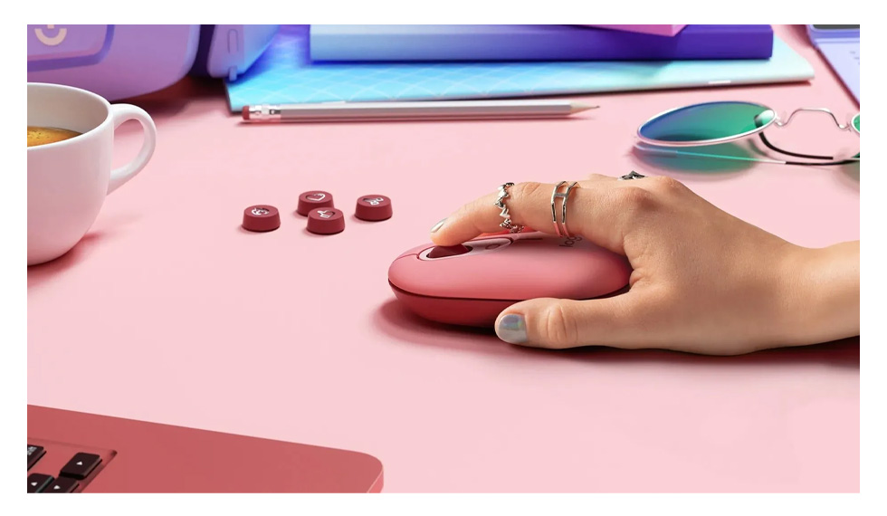Mouse fara fir Logitech POP Rose (910-006548) Roz / Optic / Roz photo 5