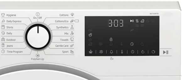 Masina de uscat rufe Beko DS7139TX / 7 kg / B / Alb photo 3