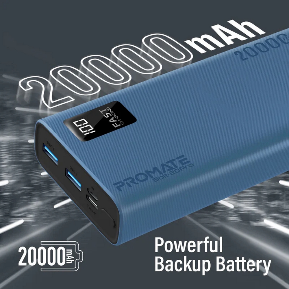 Acumulator extern Promate 20 Bolt-20Pro Blue photo 2