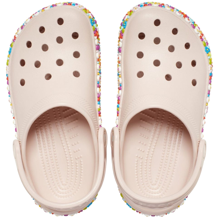 Slapi Crocs Classic Beaded Band Clog K pt Femei / 28-29 / Roz photo 3