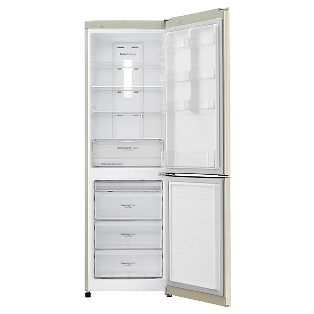 Frigider cu doua usi LG GAB429SYUZ / 302 l / 191 cm / A++ / Bej photo 2