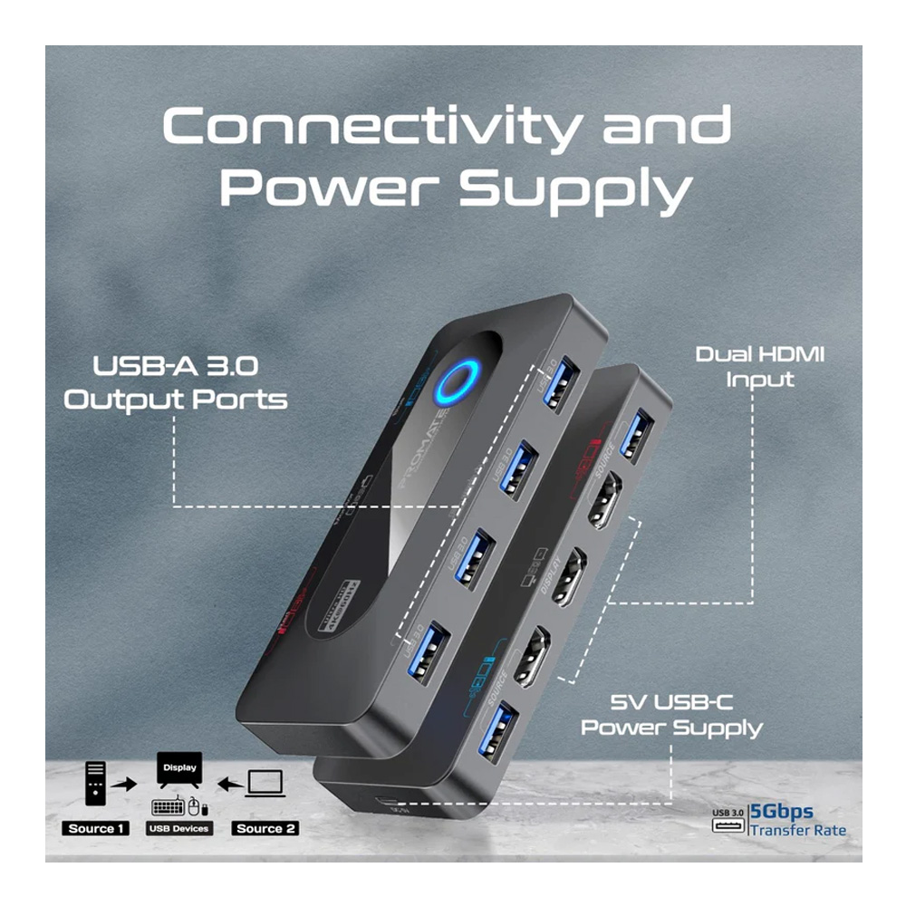 USB Hub Promate Media Switch-KVM photo 3