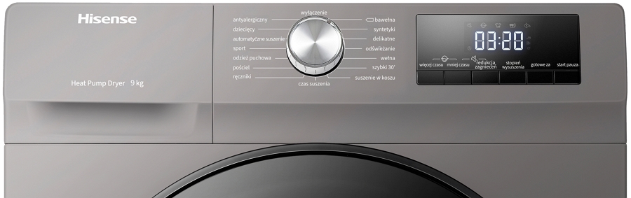 Masina de uscat rufe Hisense DHQA903VT / 9 kg / A+++ / Gri photo 3