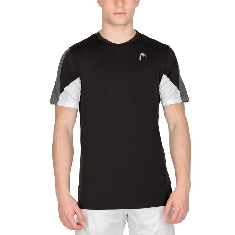 Tricou bărbătesc HEAD MEN CLUB TECH L Alb-negru photo 4