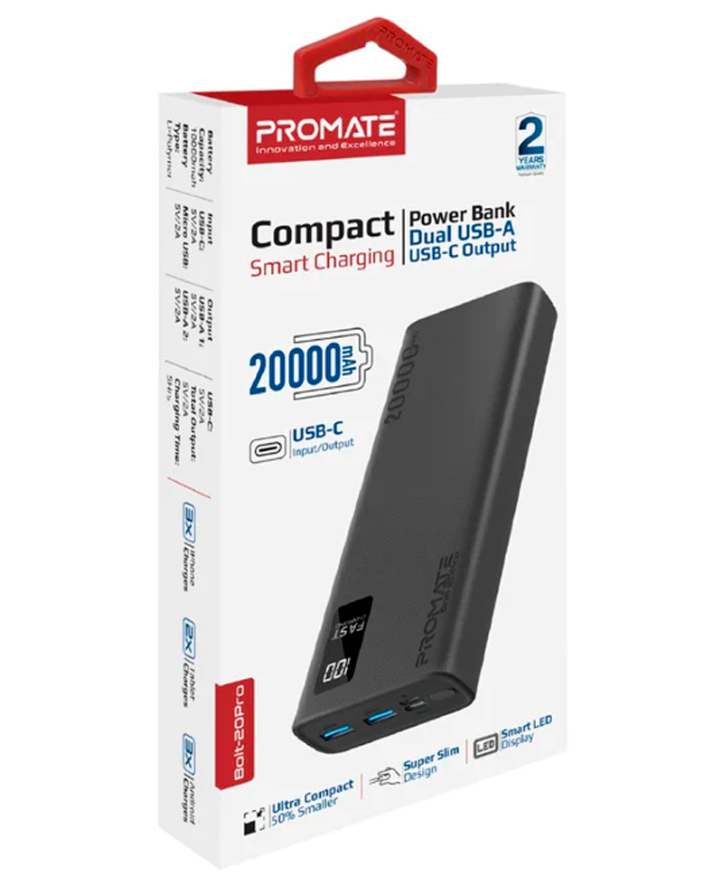 Acumulator extern Promate 20 BOLT-20Pro White photo 9