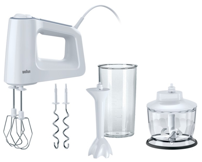 Миксер Ручной Braun HM3135WH / 5 скоростей / Белый photo 1 Миксер Ручной Braun HM3135WH / 5 скоростей / Белый photo 1