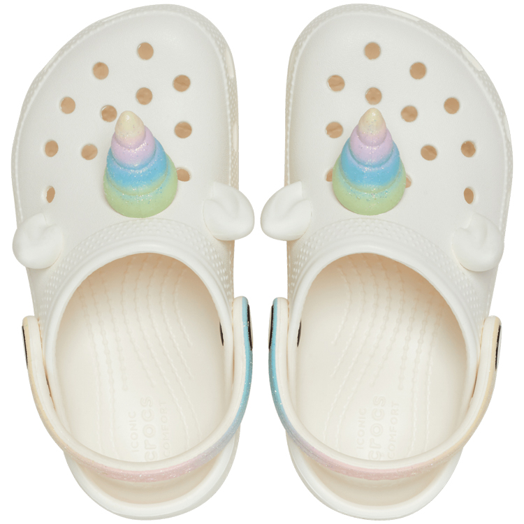 Slapi Crocs Classic IAM Rainbow Unicorn CgT pt Femei / 19-20 / Alb photo 3