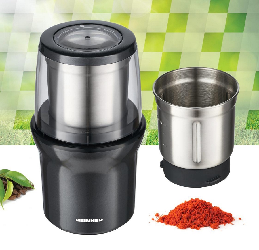 Кофемолка Heinner HCG200DGIX2 Роторная / Черный photo 3