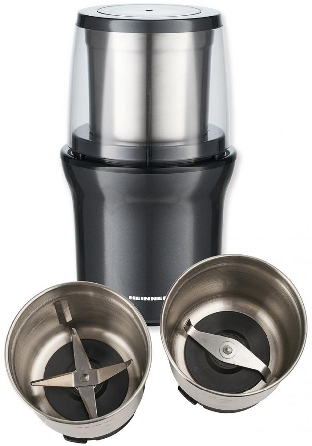 Кофемолка Heinner HCG200DGIX2 Роторная / Черный photo 4