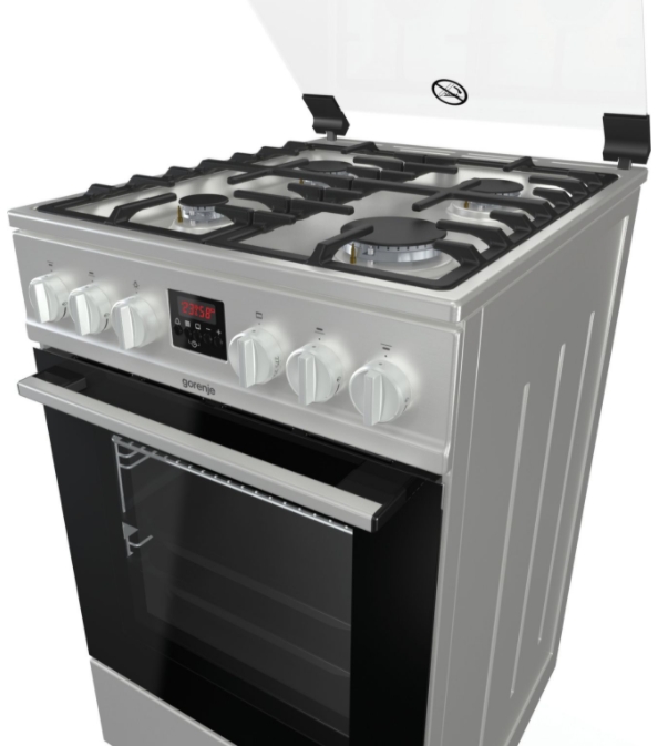 Газовая плита Gorenje GI5321XF / 4 конфорок / 50 см / Нержавеющая сталь photo 4