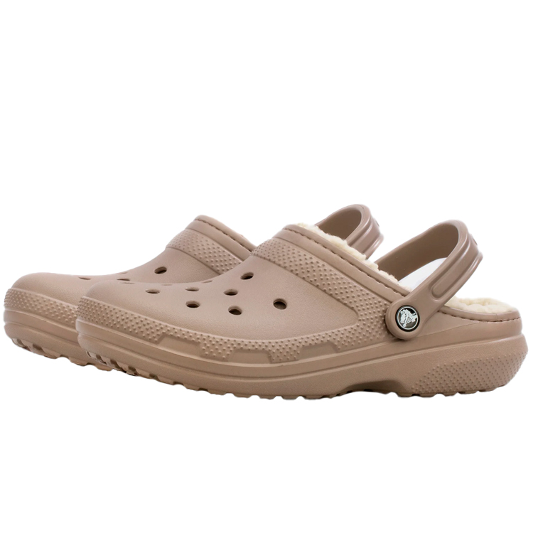 Slapi Crocs Classic Lined Clog pt Femei / 37-38 / Bej photo 3