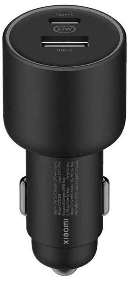 Зарядное устройство авто. для телефона Xiaomi Mi 67W (USB-A+Type-C) 43907 photo 1