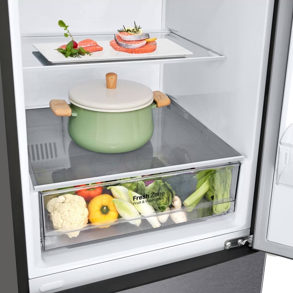 Frigider cu doua usi LG GWB509CLZM / 384 l / 203 cm / F / Gri photo 8