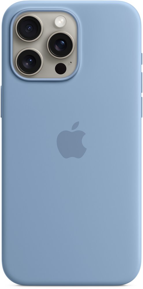 Husa Pentru smartphone Apple iPhone 15 Pro Max Silicone Case Winter Blue (MT1Y3ZM) Blue photo 3
