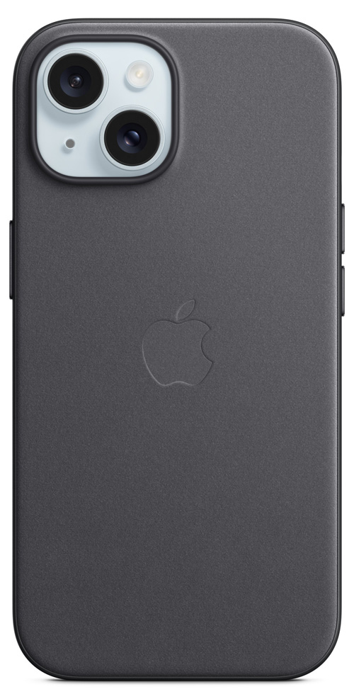 Чехол Apple iPhone 15 FineWoven Case Black (MT393ZM) photo Чехол Apple iPhone 15 FineWoven Case Black (MT393ZM) photo