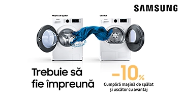- 10% Cumpără mașină de spălat și uscător cu avantaj!