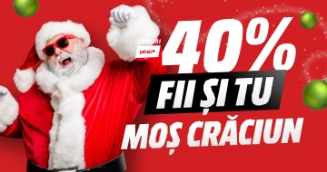 Reduceri până la 40%! Fii și tu Moș Crăciun!