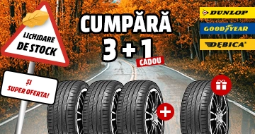 Cumpără patru anvelope, achită doar trei!