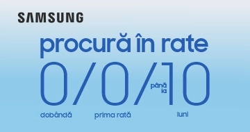 Samsung: procură electrocasnice în rate până la 0/0/10