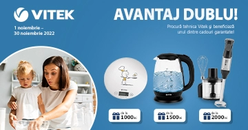 Cadou garantat la procurarea tehnicii Vitek!