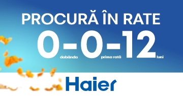 Haier: Procură în rate 0-0-12