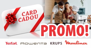 Гарантированный подарок при покупке единицы товара Tefal, Moulinex, Rowenta, Krups от 1001 леев!