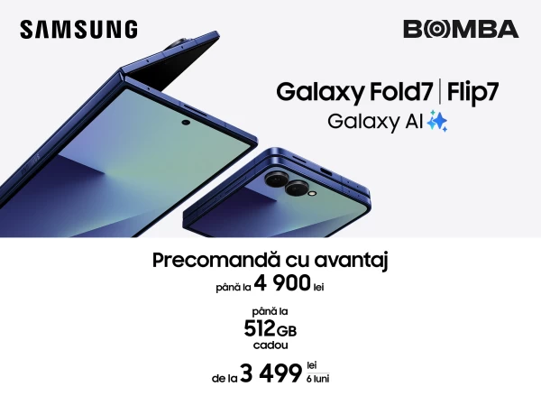 Precomanda pentru Galaxy Fold 7 și Galaxy Flip 7 a început! Fii printre primii!